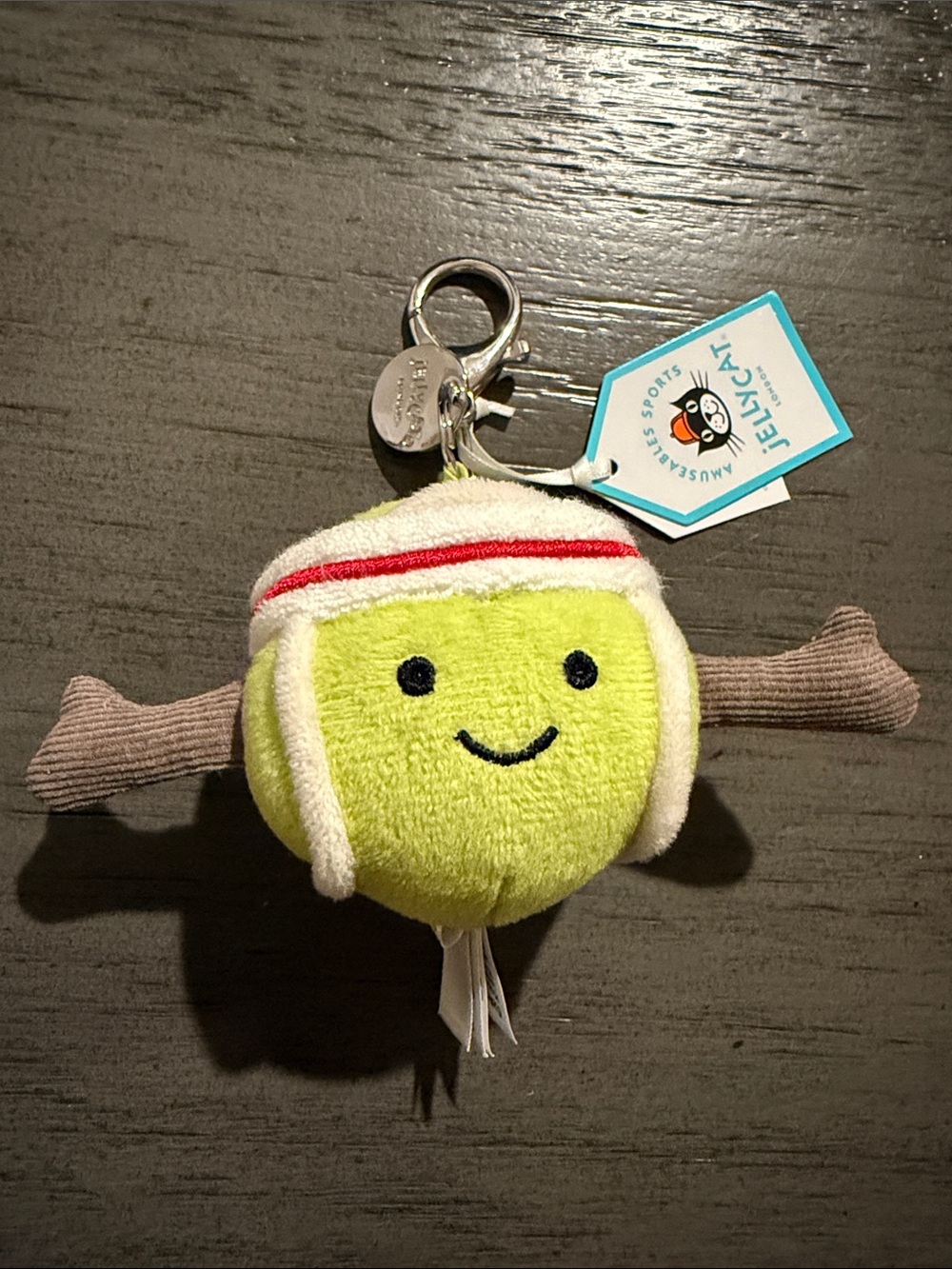 Jellycat Amuseables Sports Tennis Ball Bag Charm NWT